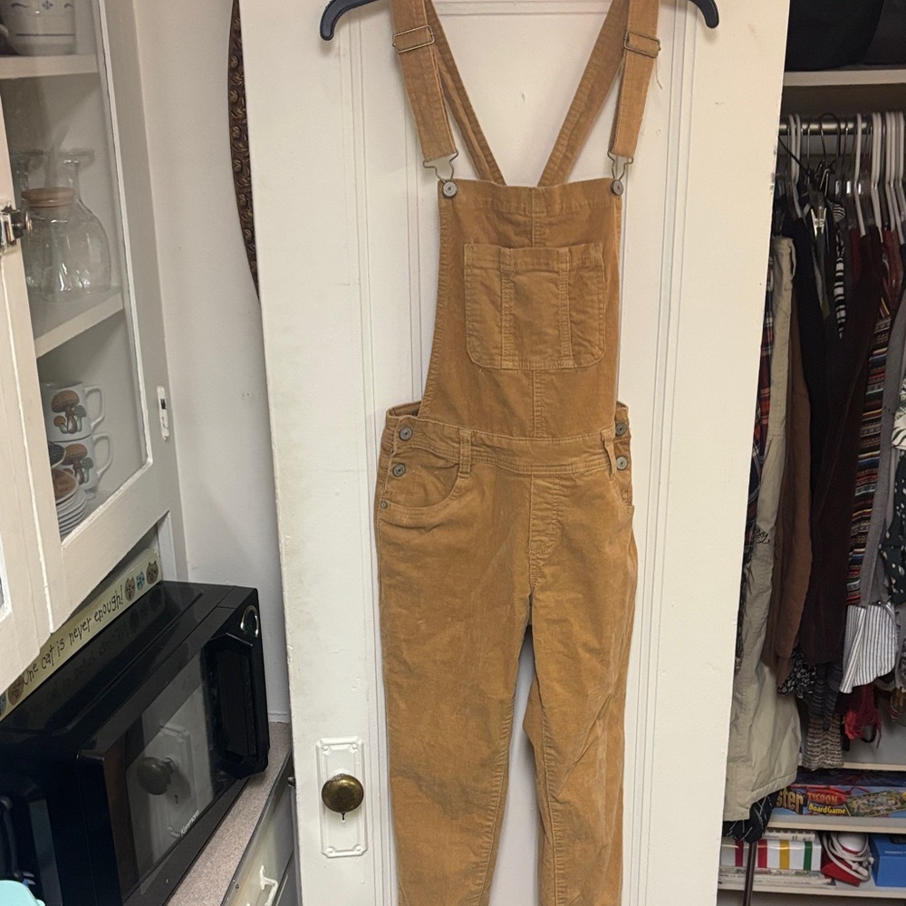 Wallflower Mustard Corduroy Overalls Jumpsuit